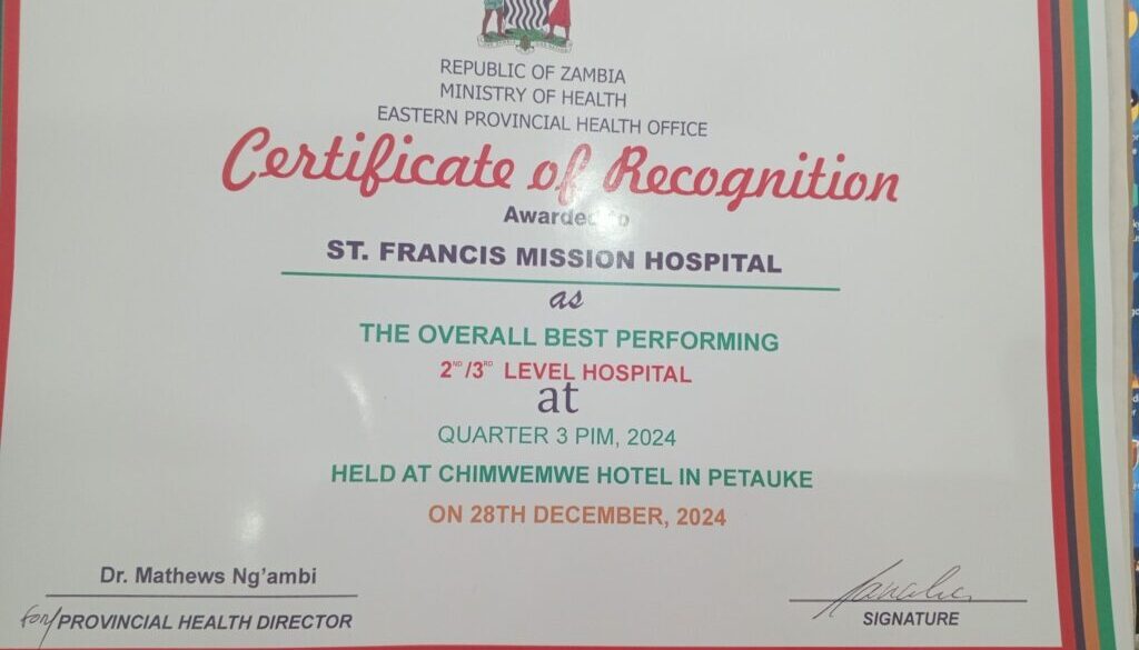 certificate SFH